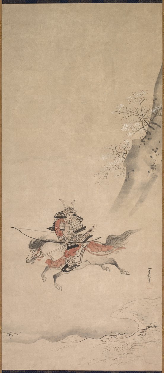 Un samurai a cavallo da Kusumi Morikage
