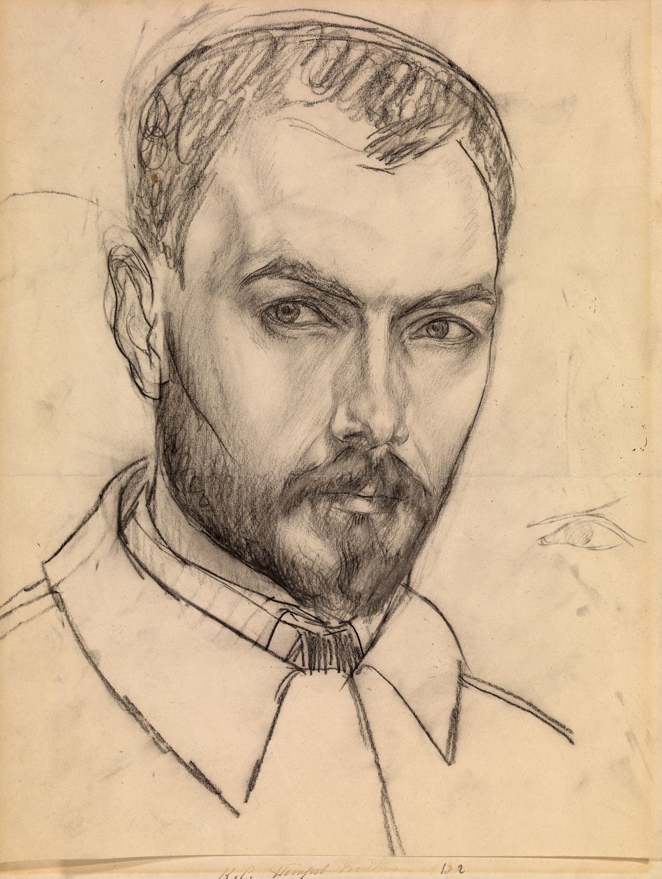 Autoritratto, c. 1913 da Kuzma Sergeevich Petrov Vodkin