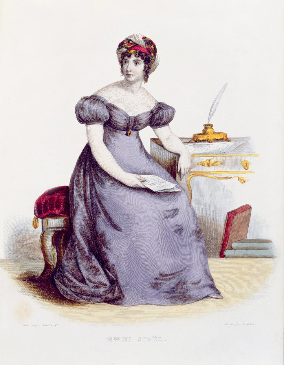 Mme de Stael, c.1840 da Laederick