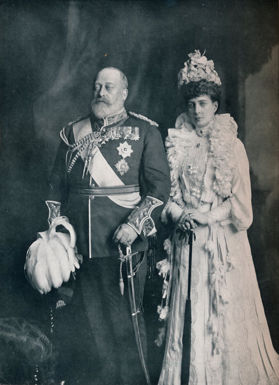 Re Edoardo VII con la regina Alessandra da Lafayette