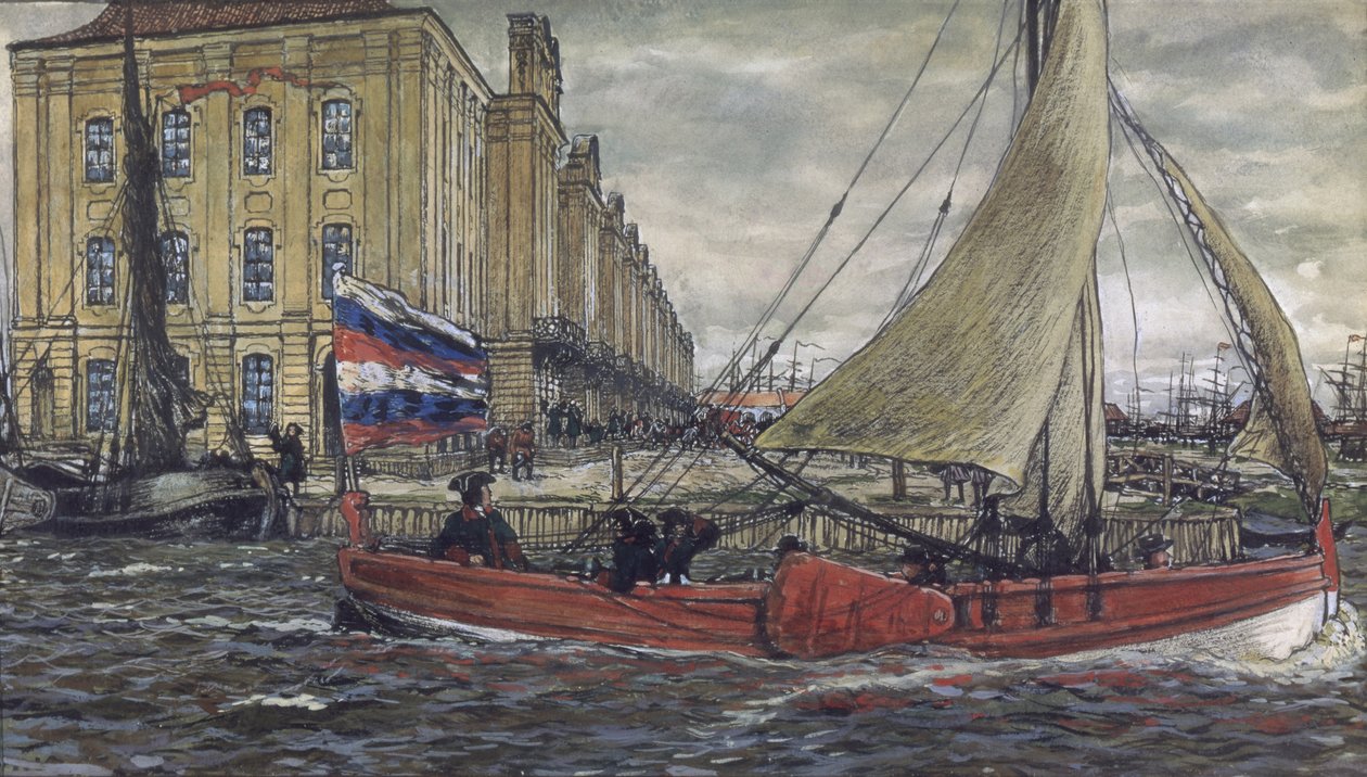 La Botik di Pietro il Grande, 1906 da Lanceray