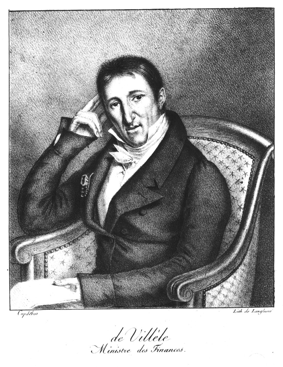 Ritratto di Jean Baptiste Conte di Villele (1773-1854) da Langlume