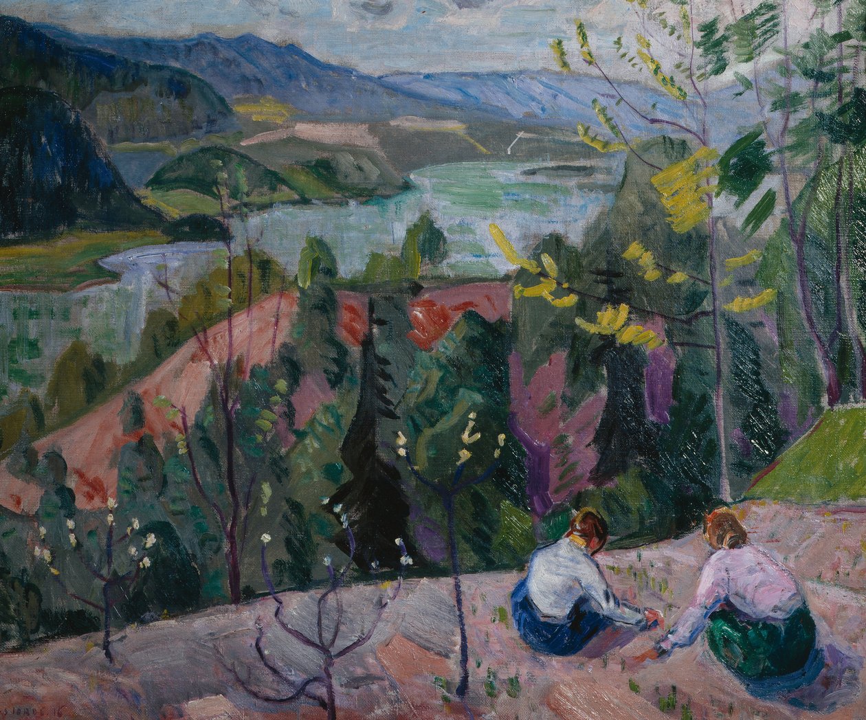 Ragazze nel campo di fragole da Lars Jorde