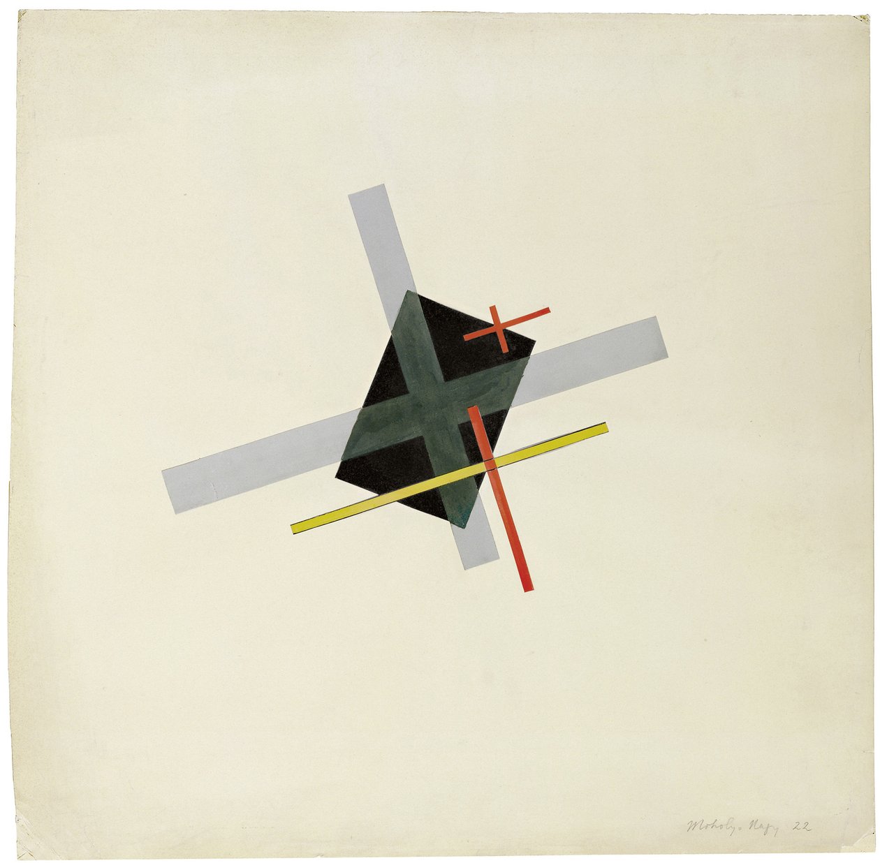 Collage con centro nero, 1922 da Laszlo Moholy Nagy