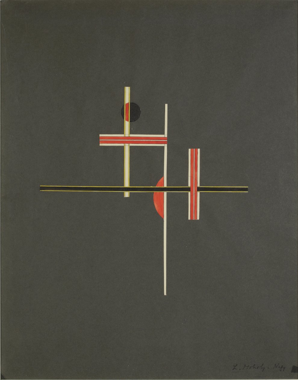 Equilibrio rosso e nero, 1922 da Laszlo Moholy Nagy