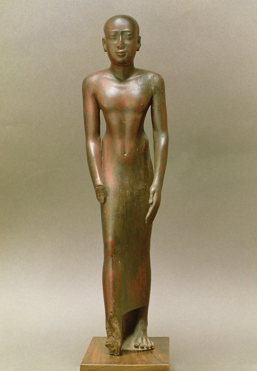 Statua di un uomo in piedi da Late Period Egyptian