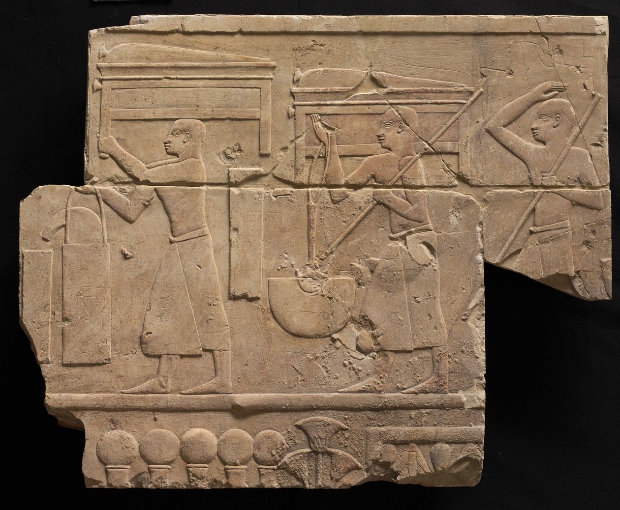 Uomini che portano attrezzature per tombe, 667-647 a.C. da Late Period Egyptian