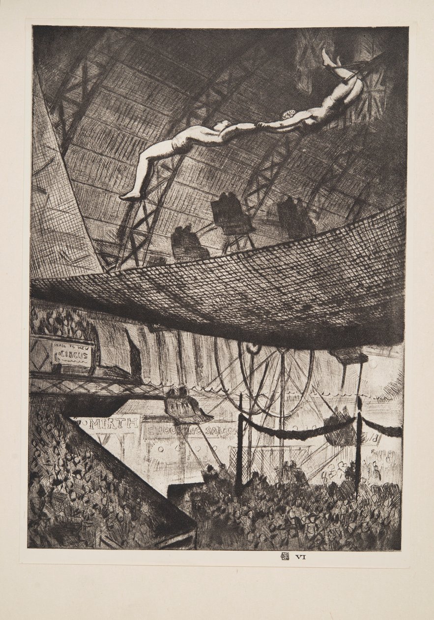 Acrobati, pub. 1925 da Laura Knight