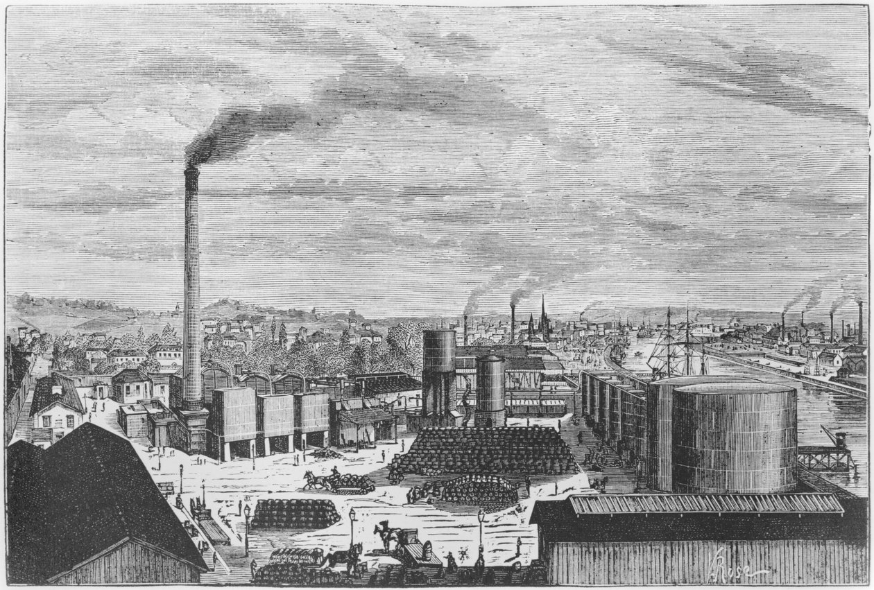 Compagnia Deutsch, la fabbrica a Rouen, illustrazione da 