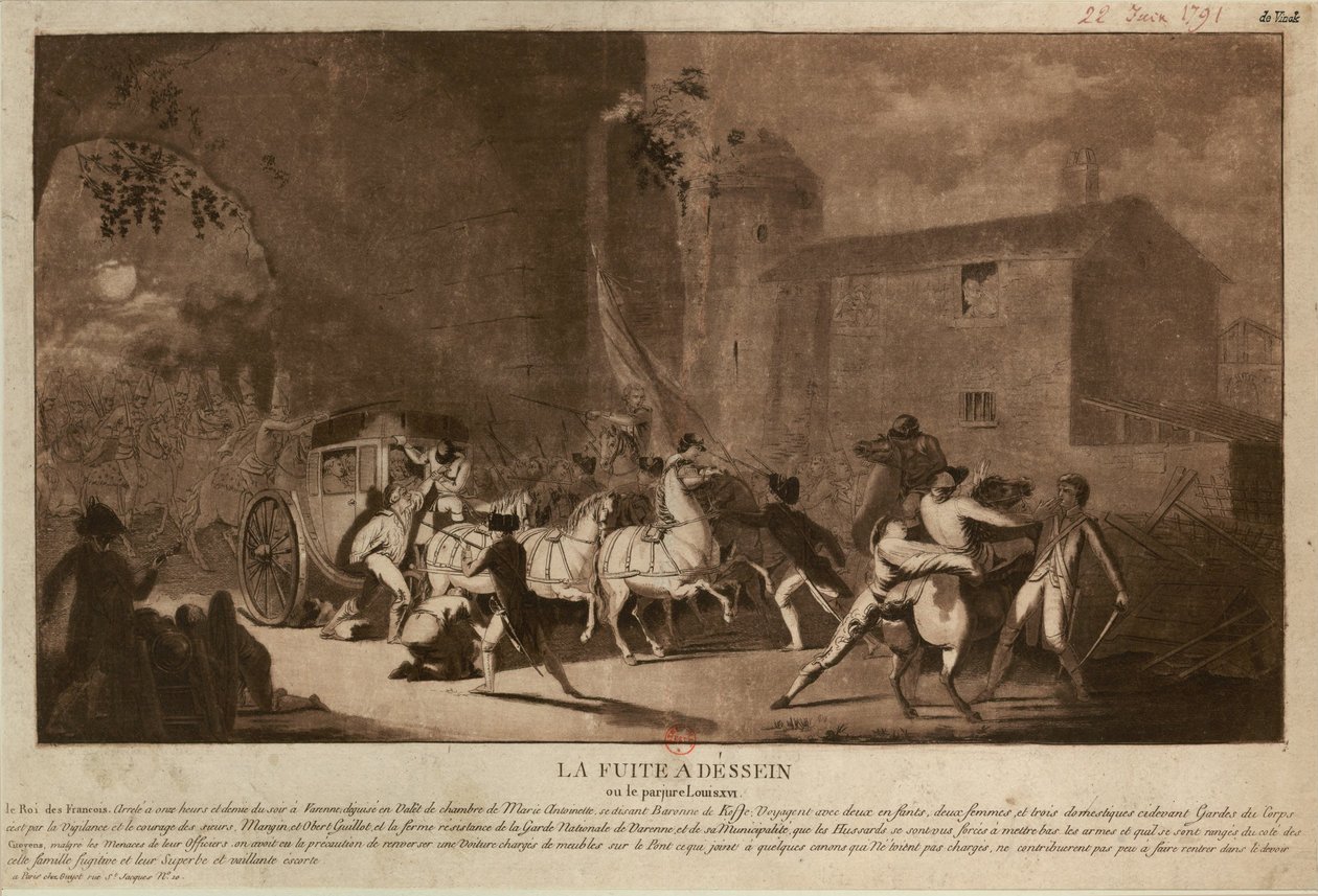 La fuga a Varennes, 1791 da Laurent Guyot