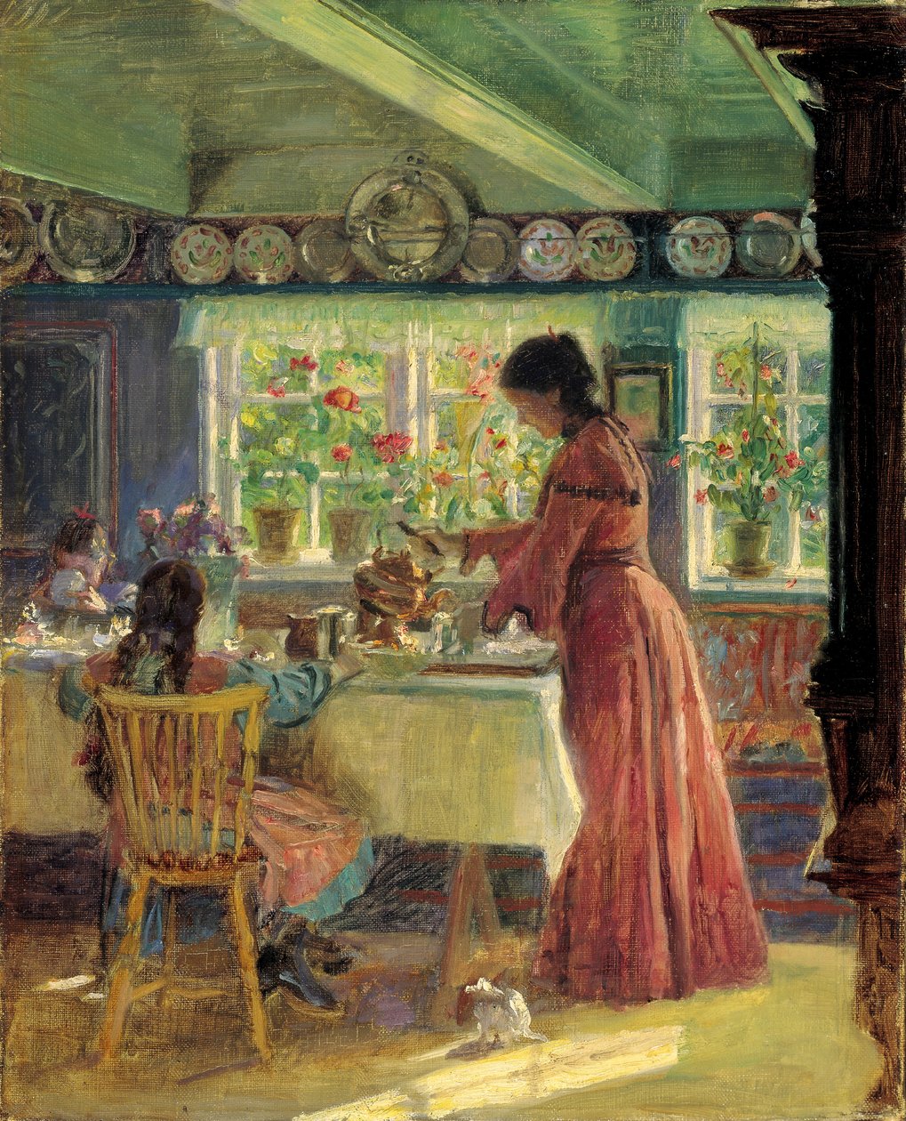 Versando il caffè del mattino da Laurits Regner Tuxen