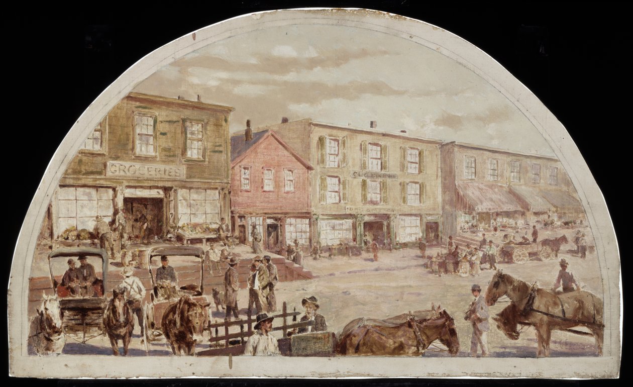 Clark Street, tra Lake e Randolph Streets, 1857, 1900 da Lawrence Carmichael Earle