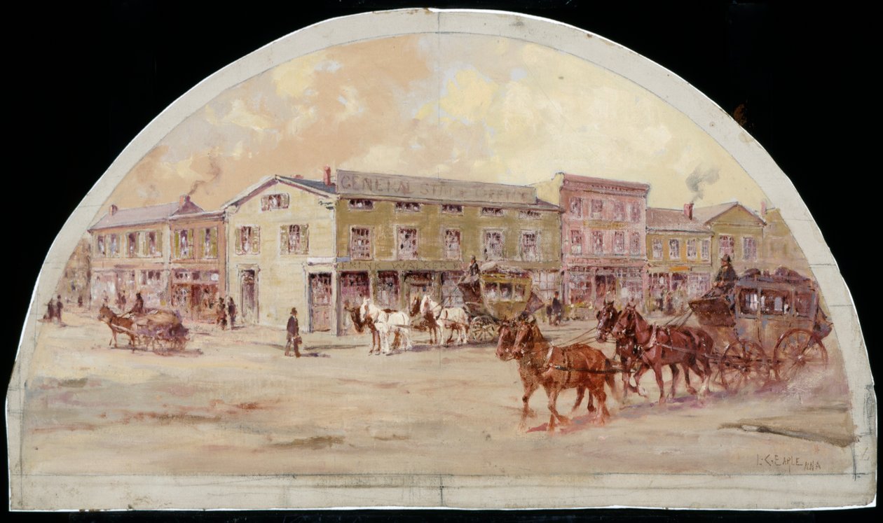 Ufficio della diligenza di Frink e Walker, 1850, 1900 da Lawrence Carmichael Earle