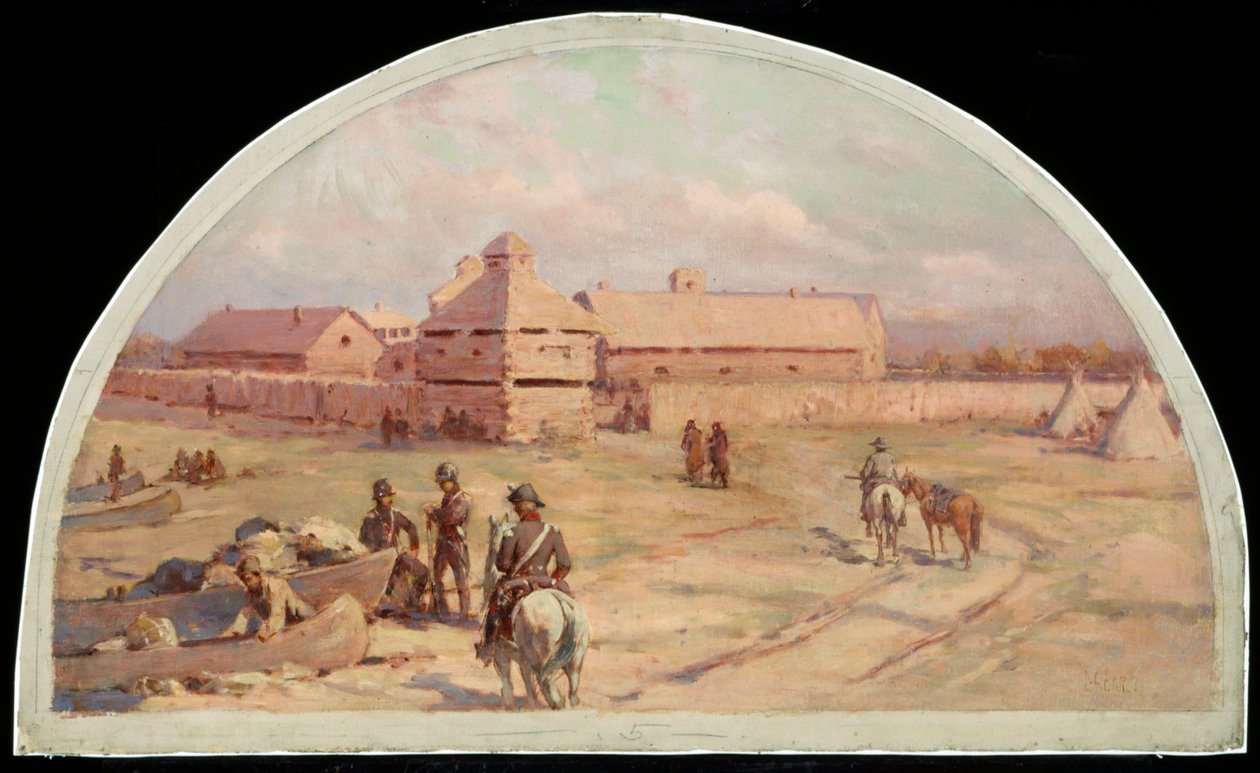 Il primo Forte Dearborn, 1803, 1900 da Lawrence Carmichael Earle