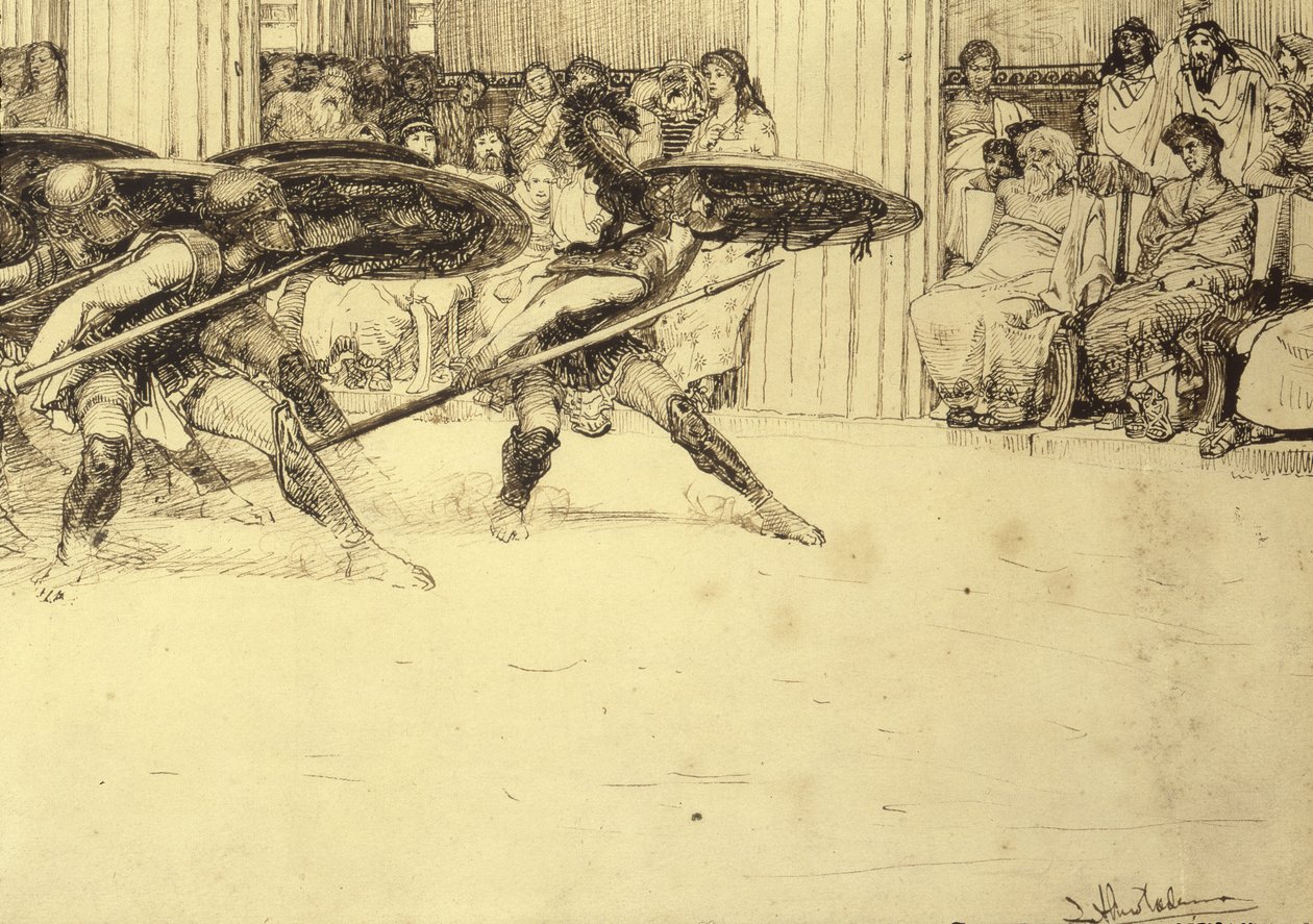 La danza pirrica da Lawrence Alma Tadema