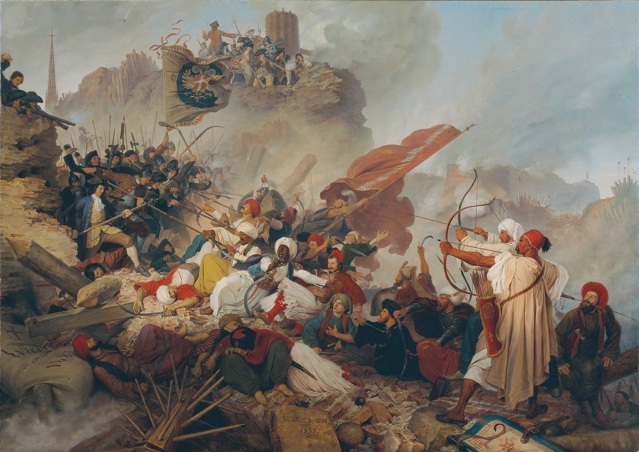 Assalto dei turchi alla Löwelbastei da Leander Russ