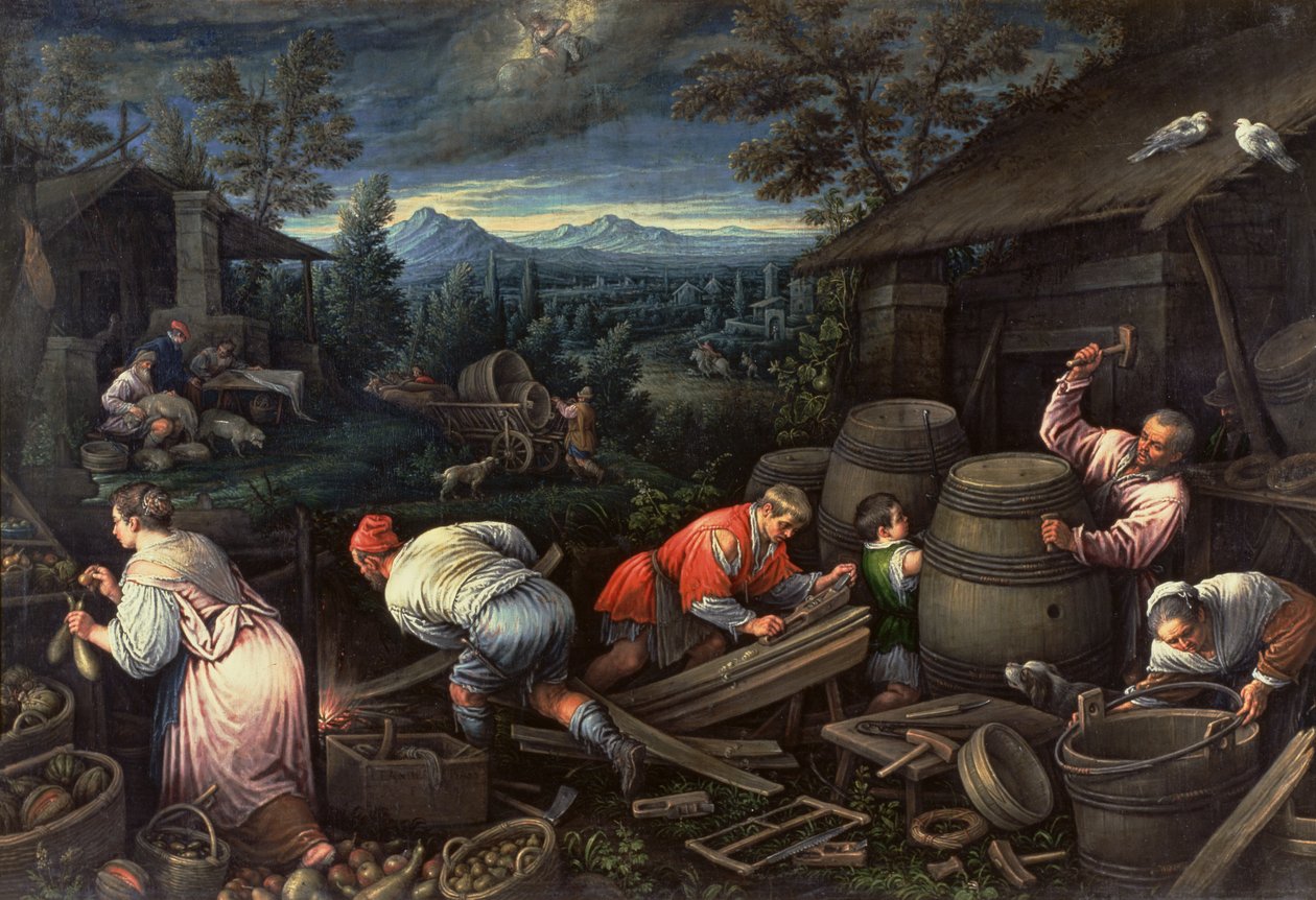 Agosto, 1595-1600 da Leandro da Ponte Bassano