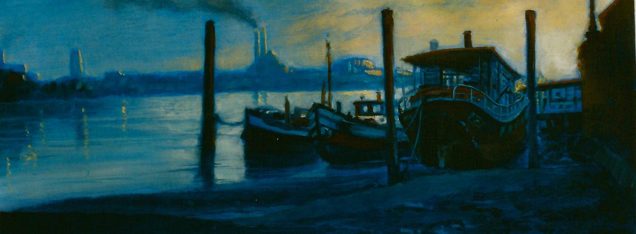 Crepuscolo a Chelsea 2002, houseboats sul Tamigi da Lee Campbell