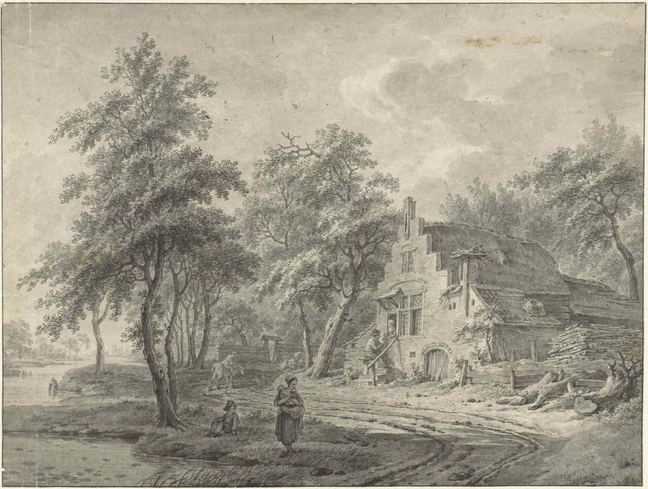 Fattoria su una strada di campagna da Leendert Overbeek