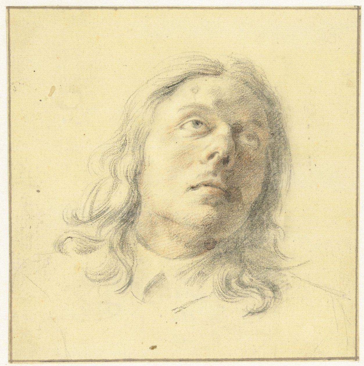 Testa di uomo, guardando in alto da Leendert van der Cooghen
