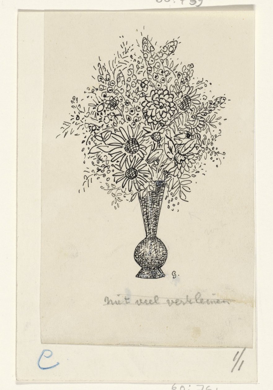 Vaso di fiori da Leo Gestel (signed by artist)