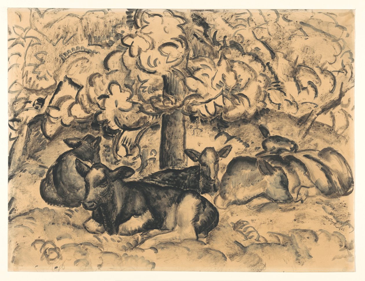 Frutteto con vitelli da Leo Gestel (signed by artist)