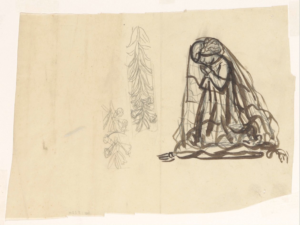 Ragazza che prega e ornamento da Leo Gestel