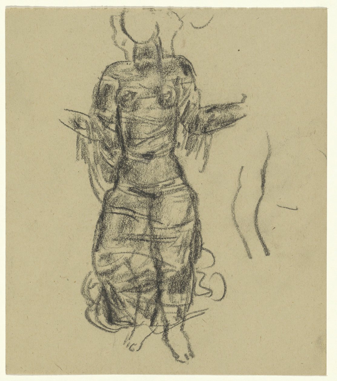 Donna danzante in drappeggi trasparenti da Leo Gestel