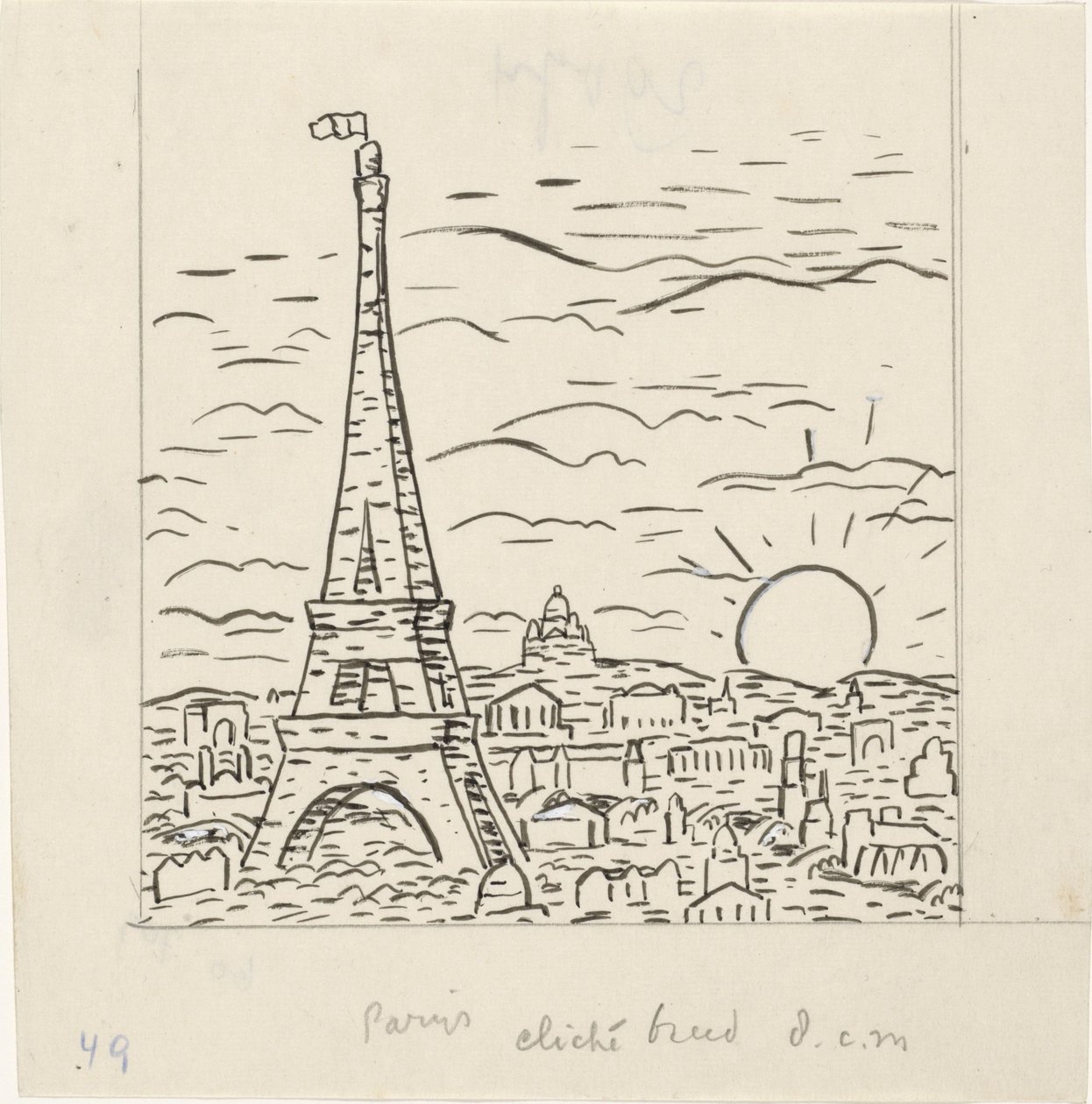 Vista della Torre Eiffel a Parigi da Leo Gestel