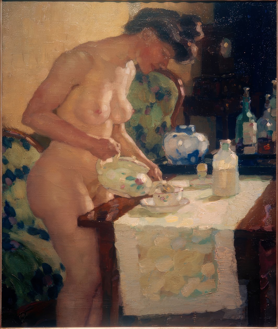 Modella al tavolo da tè da Leo Putz