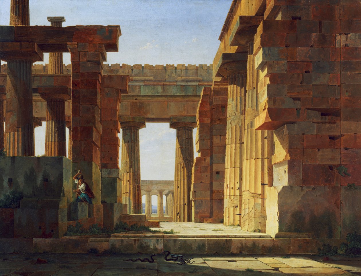 Il tempio di Poseidone a Paestum da Leo von Klenze