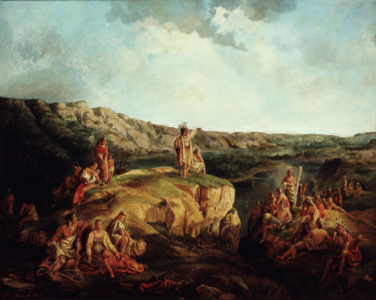 Paesaggio occidentale con indiani da Leon Pomarede