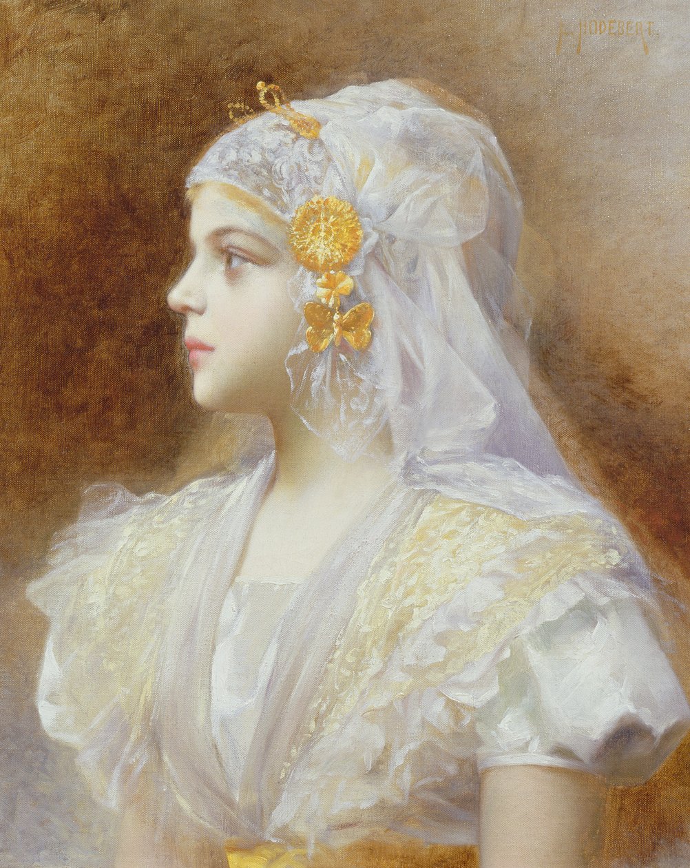 Ritratto di una Ragazza da Leon Auguste Cesar Hodebert