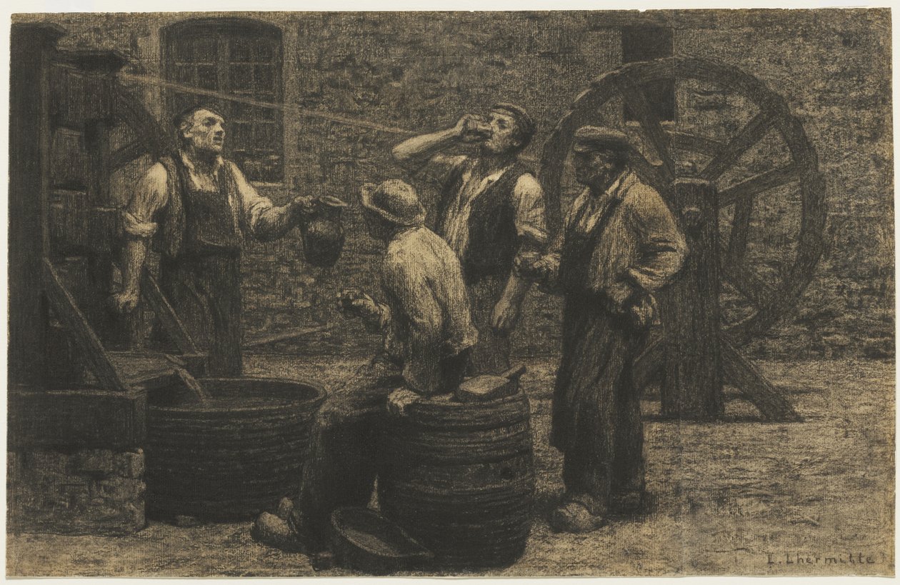 Il torchio da vino, c.1872 da Leon Augustin Lhermitte