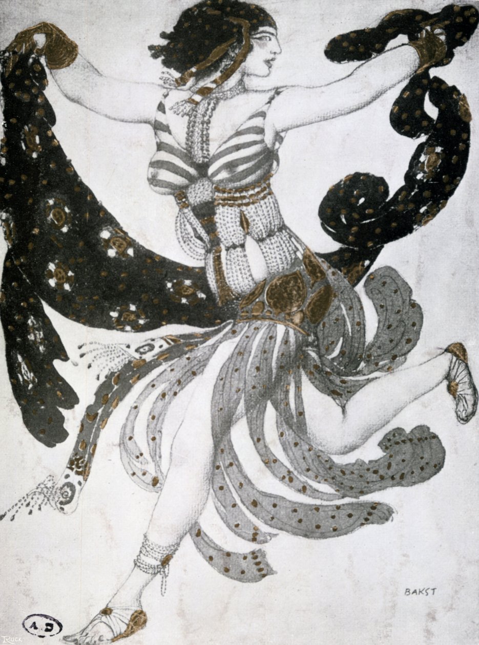 Cleopatra, costume per balletto, 1909 da Leon Bakst