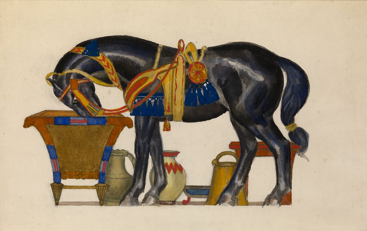 Cavallo che beve da Leon Bakst