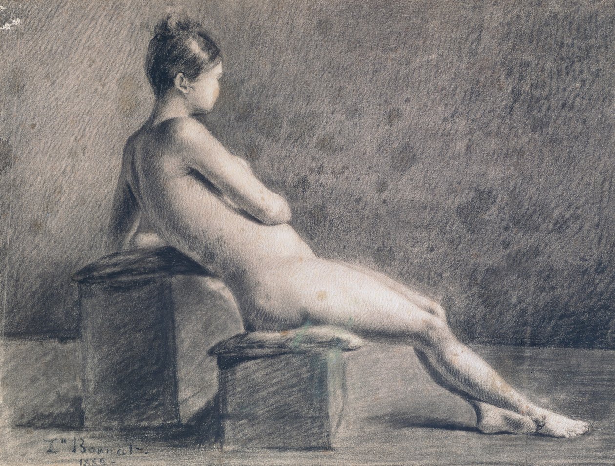 Modello di profilo, c1853-1922 da Leon Joseph Florentin Bonnat