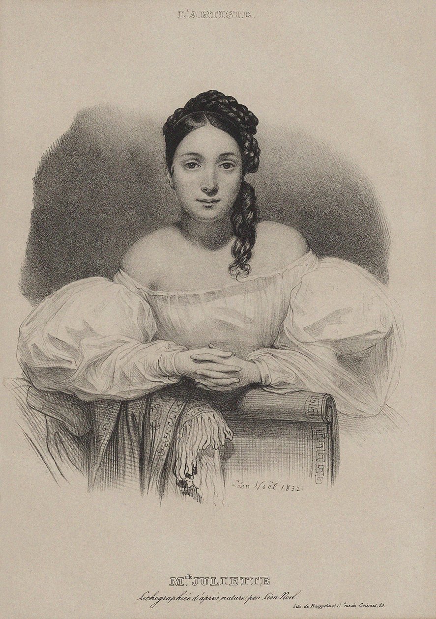 Ritratto di Juliette Drouet da Leon Noel