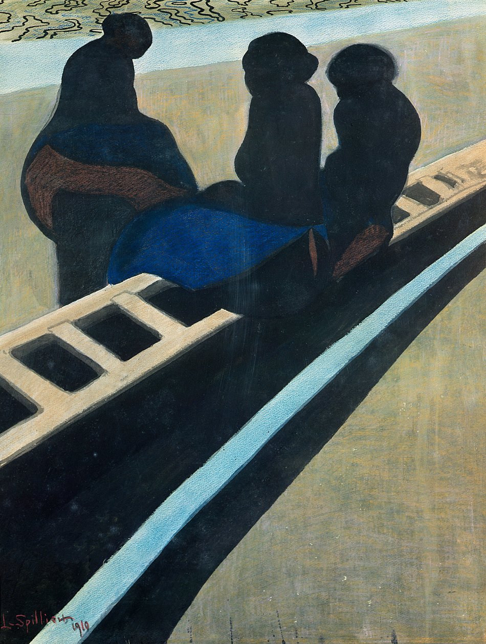 Mogli dei pescatori sul molo da Leon Spilliaert