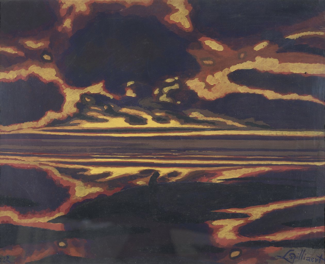 Marina con sole al tramonto da Leon Spilliaert