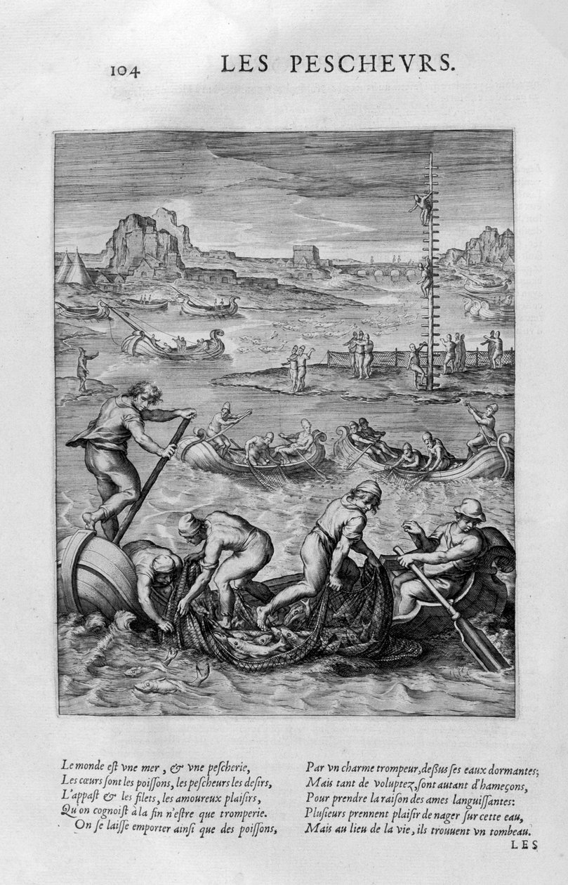 Il pescatore, 1615 da Leonard Gaultier