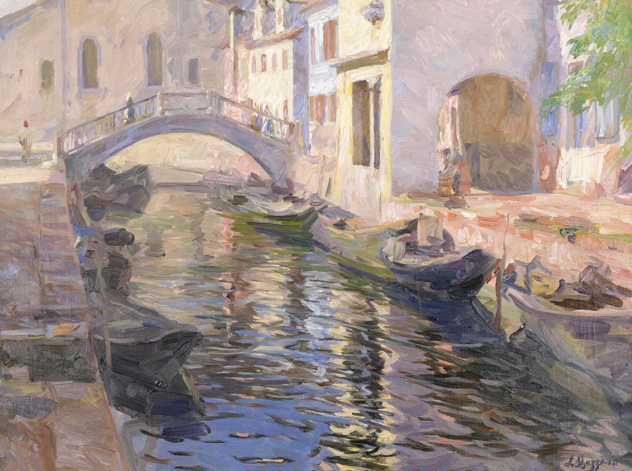 Canale a Venezia da Leonardo Bazzaro