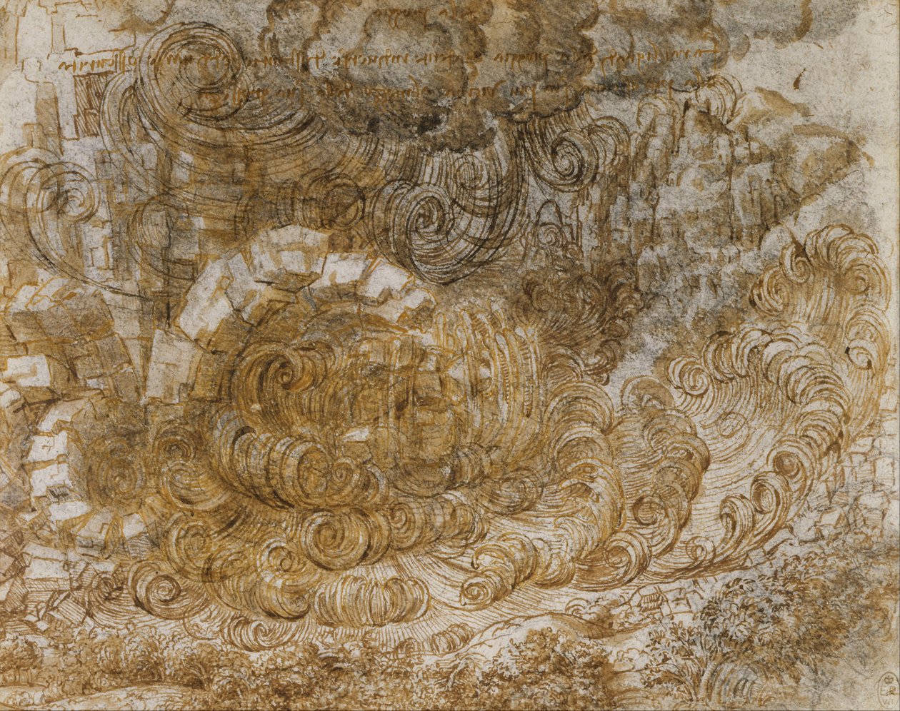 Un diluvio da Leonardo da Vinci