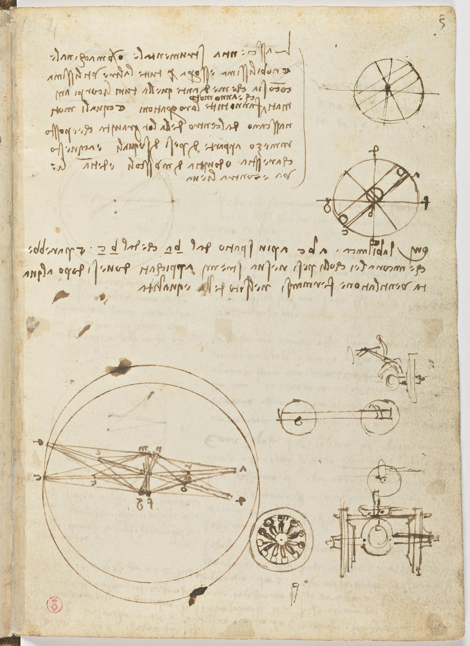 Codice del volo degli uccelli, c. 1505-06, manoscritto su carta, cc. 18, foglio 3 recto da Leonardo da Vinci