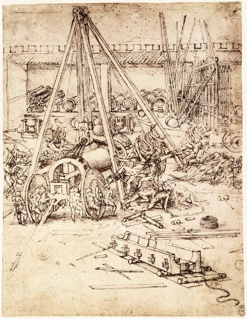 Fonderia di cannoni da Leonardo da Vinci