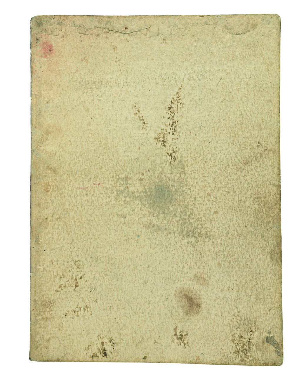 Codice sul volo degli uccelli, risguardo I da Leonardo da Vinci