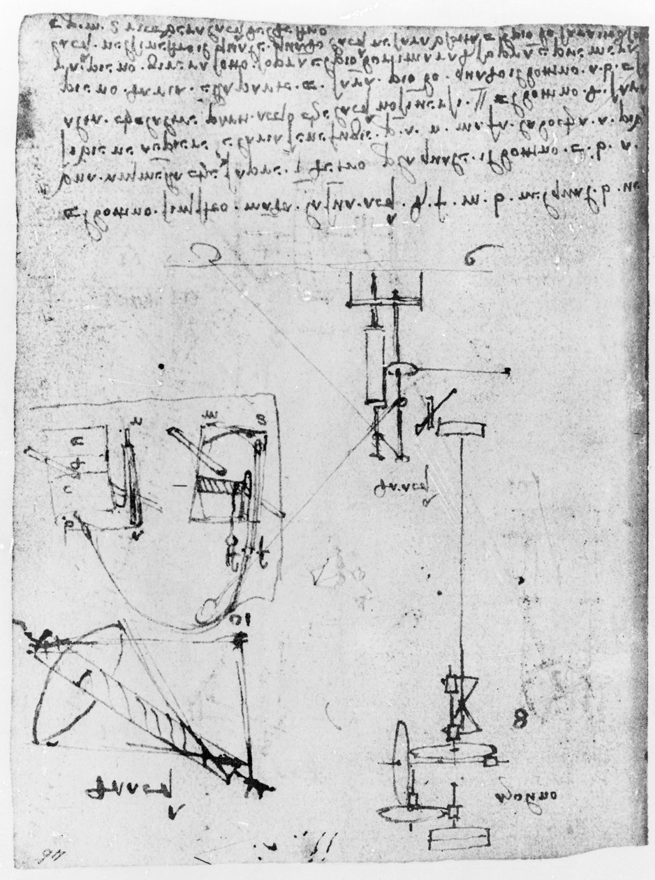 Fol. 46v, dal Codice Forster III, 1480-1494 da Leonardo da Vinci