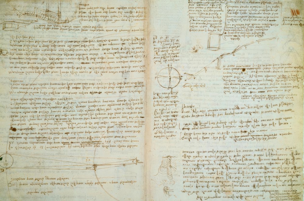 Leonardo da Vinci, pagine dal Cod. Hammer da Leonardo da Vinci