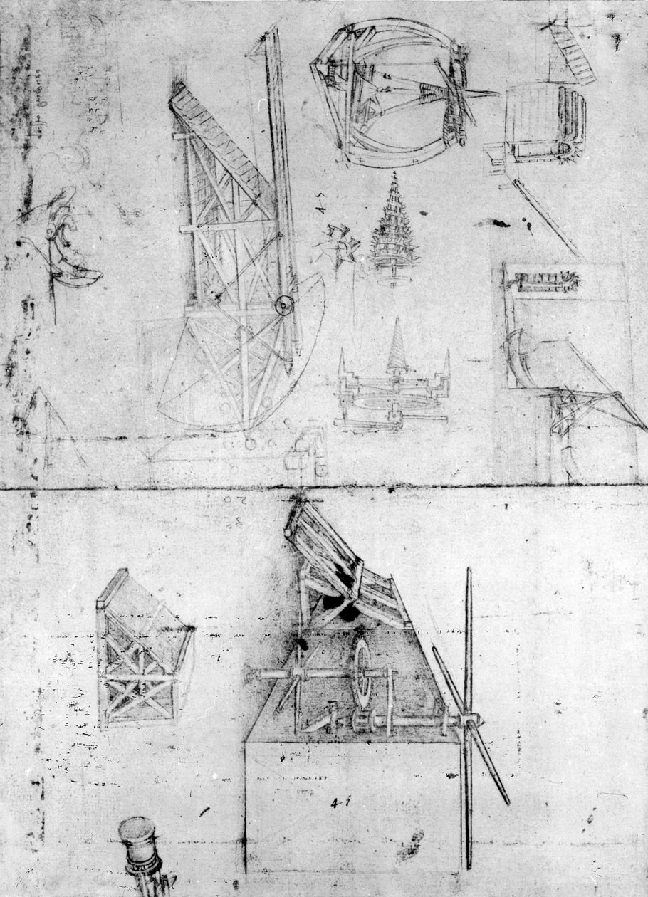 Progetti di macchinari, fol. 394v da Leonardo da Vinci