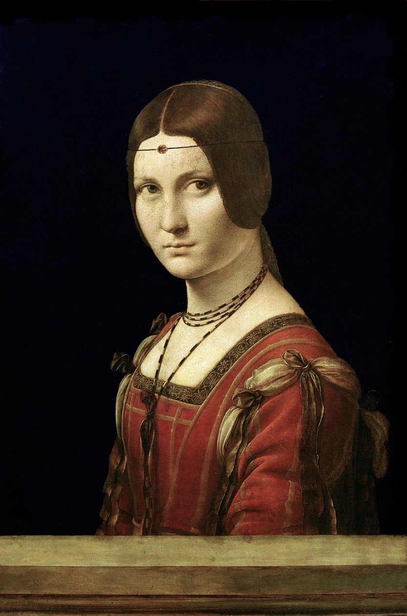 Ritratto di una dama della corte di Milano, c.1490-95 da Leonardo da Vinci